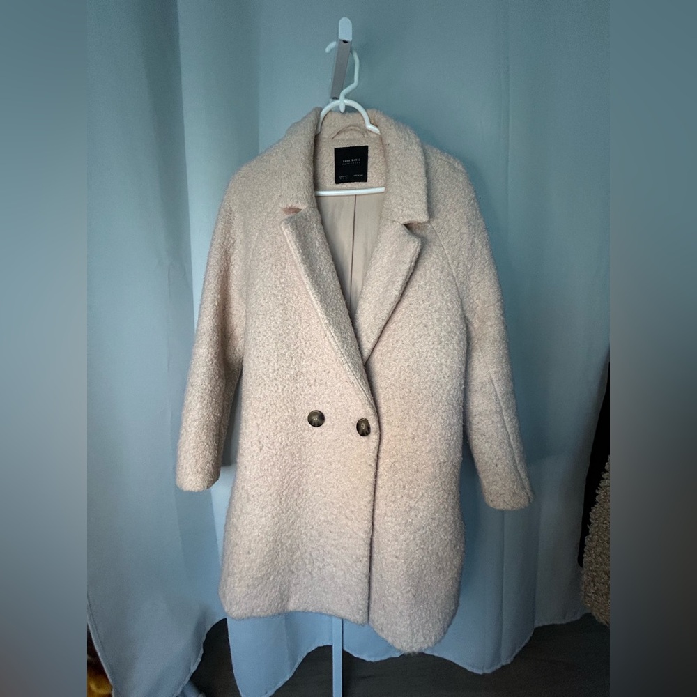 Zara Light Pink Teddy Jacket - Picture 1 of 3